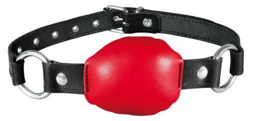 Bőrszíj – stílusos csendes gag piros színben