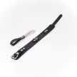 Silicone Collar and Leash Adjustable Black BDSM Set