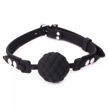 PineCone – prémium szilikon ball gag, fekete