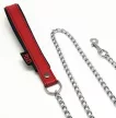 Leash Leather Handle 1m Red