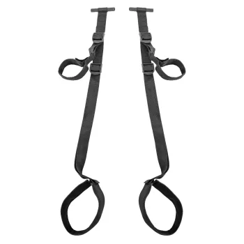  Ouch Balansoar de ușă cu deschideri pentru coapse și curele pentru încheieturi din nylon