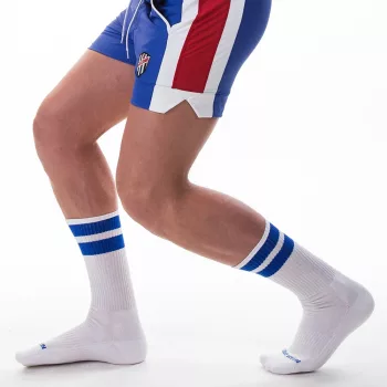 Fehér-kék sportzokni - prémium kényelmes viselet