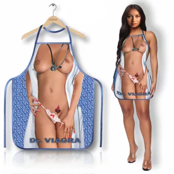   Dr. Viagra Șorț tematic sexy pentru petreceri bărbați și femei