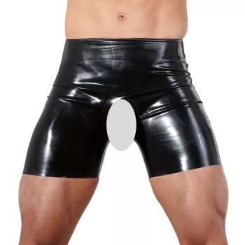Latex rövidnadrág nyílással