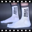 SNEAK MASTER – stílusos fehér-fekete zokni