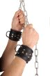 Bőr bilincs – fekete/kék, érzéki kötözéshez