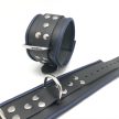 Bőr bilincs - Fekete/Kék - 2