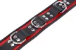 Leather Collar 3 Rings Adjustable 38-52cm Red Black