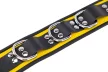 Leather Necklace 3 D-Rings 6.5cm Yellow-Black