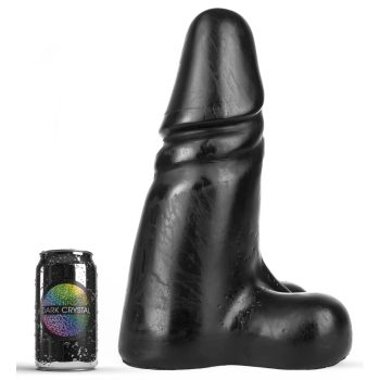 Dildo XXL DICH – fekete kristály vibrátor 27x12cm