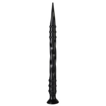 Pointed Twist M – prémium fekete dildó 50 cm hosszú