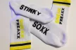 Stinky Soxx – fehér-sárga prémium zokni