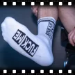 FUCK ME Socks - érzéki fehér-fekete zoknik