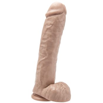 Prémium 11 inch bőrszínű dildo heregyekkel