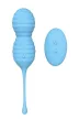Pleasure Balls Vibrating Egg Wireless Remote 9 Speeds Blue Silicone Waterproof