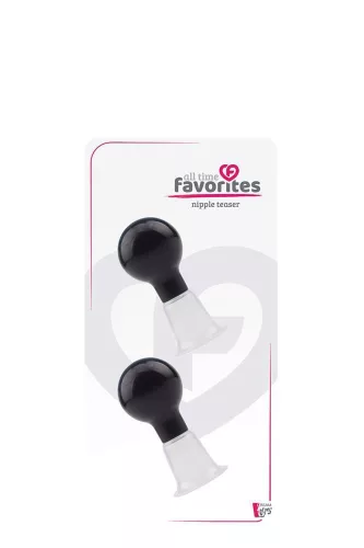 All Time Favorites Nipple Teaser Set Squeezable Suction Bulbs Black