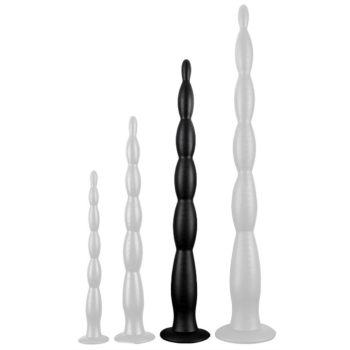 Scale Beads – hosszú, 50 cm-es dizájn dildo feketében