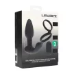 Dual Vibrating Remote Rotating Beads Silicone Prostate Stimulator with Cock and Ball Ring 