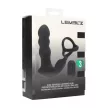 Dual Vibrating Remote Rotating Head Silicone Prostate Stimulator with Cock and Ball Ring -