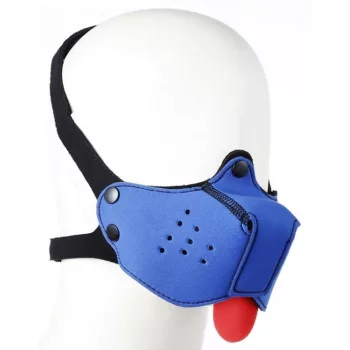 Neoprén PUPPY kék szájkosár + nyelv