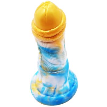 Nox – prémium arany-kék dildó 18 x 6 cm