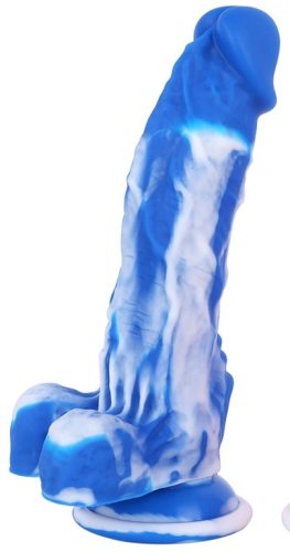 Dildo Gridy 15 x 4cm kék-fehér