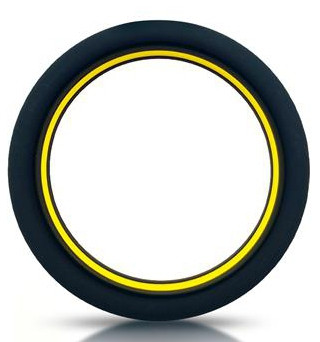 Szilikon Péniszgyűrű Beast gyűrű 36mm fekete-sárga