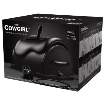   The Cowgirl Sex Machine Powerful Vibrations Rotating Dildo 42.5 cm Black