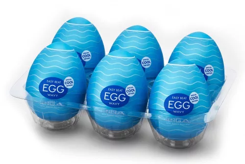 Tenga Masturbator Egg Wavy II Cool Edition 6pcs Compact Disposable