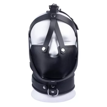 Prémium bőr maszk rabszolga szerepjátékhoz