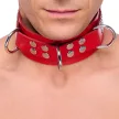 Ultra Leather Collar Red 5.5cm Width Adjustable Neck