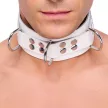 Leather Collar Genuine Cowhide 5.5cm White