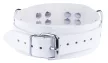Leather Collar Genuine Cowhide 5.5cm White
