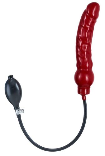 Felfújható vibrátor XL Latex piros 20 x 4.5cm