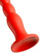 Hosszú Stretch Worm Dildo N°2 - 40 x 4cm piros - 4