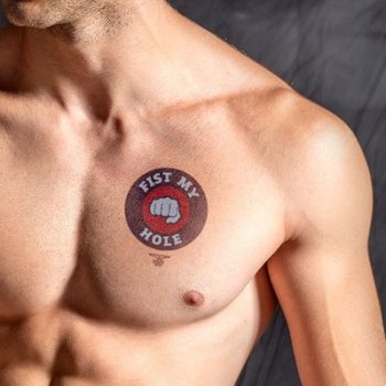 Ephemeral tetoválás – FIST MY HOLE 10 x 10 cm
