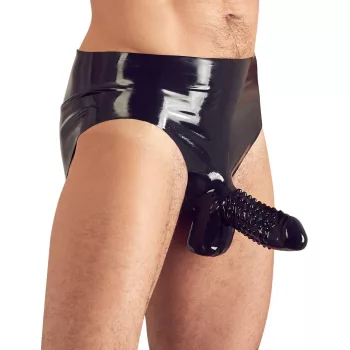 Latex alsónadrág gyöngyös péniszfedővel