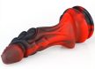 Dildo Dragon Zomay 18 x 6cm fekete-piros - 2