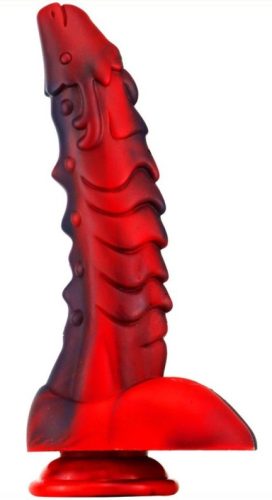 Dildo Dragon Sarkan 19 x 4.5cm fekete-piros