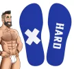 Hard SneakXX – divatos, kék-fehér magas zokni