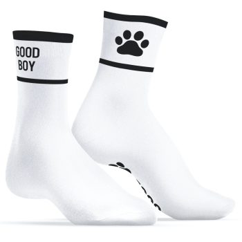 Good Boy Socks – stílusos, fehér-fekete zoknik