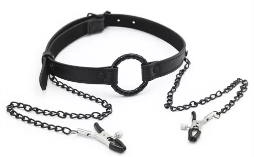 Gag Nip Ring – stílusos mellbimbó feszítő fekete színben