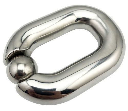 Oval fém herefeszítő M – prémium intim játék, 425g