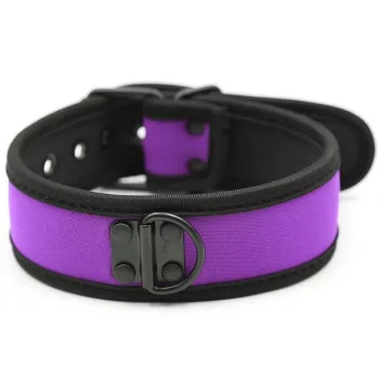   Puppy Simply – stílusos neoprének nyakörv púrpurszínben