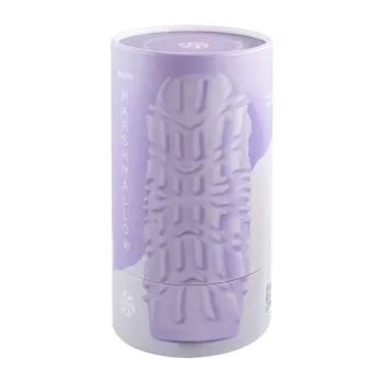   Marshmallow Masturbator Dual Texture Stretchable TPE 14cm Purple