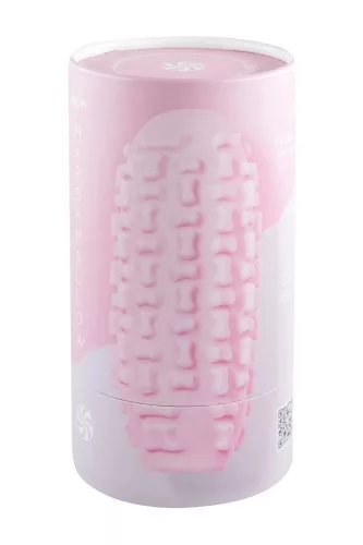 Marshmallow Masturbator Dual Texture Stretchy TPE 13.7 cm Pink