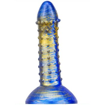 Dildo Fantasy Saperli – érzéki kék-arany dizájn 16 cm