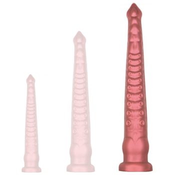 Oktoop L – prémium piros dildo 52 x 7,5 cm