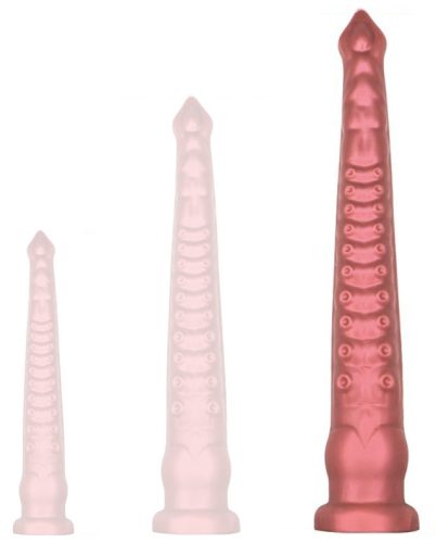 Oktoop L – prémium piros dildo 52 x 7,5 cm