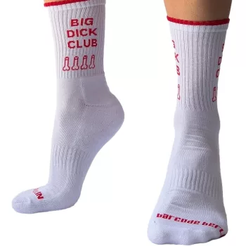 Big Dick Club – fehér zokni piros díszítéssel